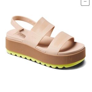 Reef Women's Water Vista Higher Sandals - Sand Lime - Size 9